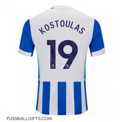 Brighton Charalampos Kostoulas #19 Fußballbekleidung Heimtrikot 2025-26 Kurzarm